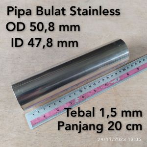 Pipa Bulat Stainless OD 508 mm ID 478 mm Tebal 15 mm Panjang 20 cm