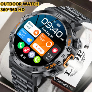 LIGE Smart Men Watch Health Monitoring Bracelet Outdoor Flashlight Smart Bluetooth Call Watch Men For Android iOS + Box