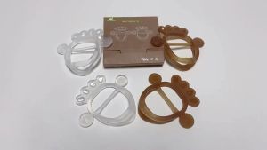 Nano Perak Mainan Teether Bayi Bentuk Gelang Mainan Gigitan Bayi Bahan Silikon