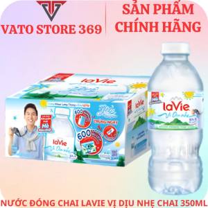 Nước khoáng thiên nhiên LAVIE vị dịu nhẹ chai 350ml
