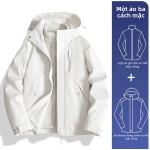 XUEFENGLANGYIN | Áo Khoác 3-trong-1 Chống Nước Ngoài Trời Hợp Thời Trang Dopamine