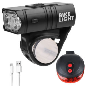 ไฟจักรยาน LED ชาร์จ USB พร้อมไฟท้ายเพื่อความปลอดภัยในการปั่นจักรยานตอนกลางคืน