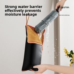 High-absorption Multifunctional Umbrella Storage Bag Folding Umbrella with Lanyard Waterproof Umbrella Cover