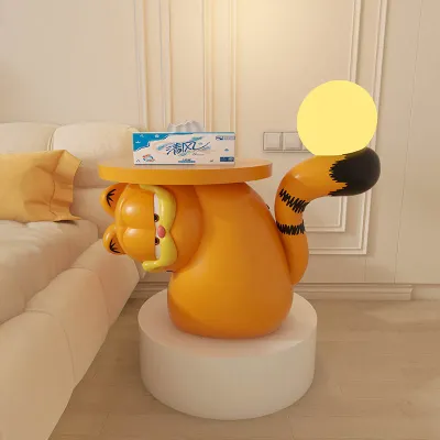 Garfield Cream Style Mobile Side Table