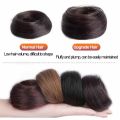 New High Temperature Synthetic Hair Bun With Elastic Rubber Band Brown Black Tousled Messy Hair Extensions Ponytail For Women. 