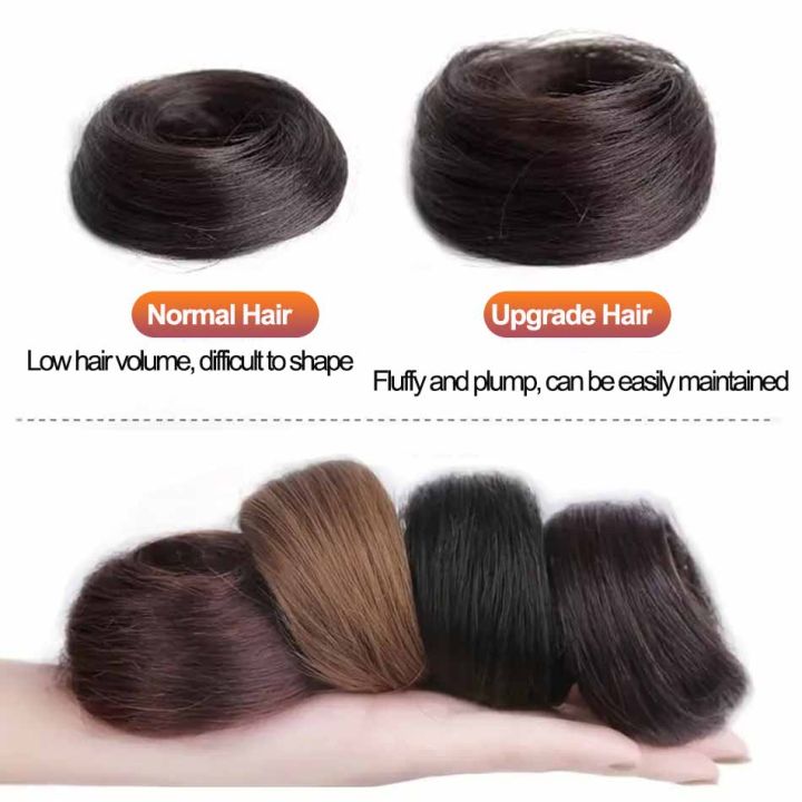 New%20High%20Temperature%20Synthetic%20Hair%20Bun%20With%20Elastic%20Rubber%20Band%20Brown%20Black%20Tousled%20Messy%20Hair%20Extensions%20Ponytail%20For%20Women%20-%20Image%204