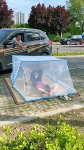 Màn chụp tự bung khung xếp gấp gọn tiện dụng Mùng chụp tự bung người lớn học sinh