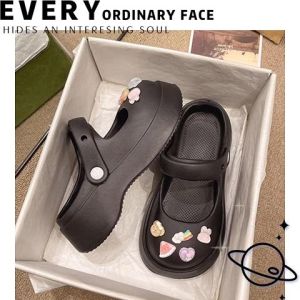 PiShops   มาใหม่สุดปัง รองเท้าแตะหัวโตมินิ เสริมส้นเล็กน้อยพอน่ารักสดใสสีโทนพาสเทลสวยหวานมากแอบกระซิบว่าแถมการ์ตูนติดน๊า ราคาเบาๆคุ้มสุดๆ