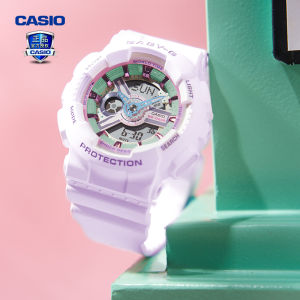 นาฬิกา Quartz Casio Baby-G BA-110PL-1APR สำหรับผู้หญิง วัยรุ่น สปอร์ต กันน้ำ นาฬิกาอิเล็กทรอนิกส์ หน้าปัดกลม กระจกหน้าปัดแข็ง