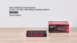 Mercusys MS108G High-Speed 8-Port Gigabit Ethernet Switch 10/100/1000 Mbps Energy-Efficient 3-Year Warranty