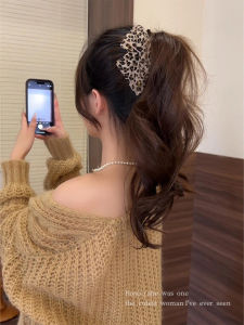 กิ๊บติดผมรูปหัวปลาฉลามลายเสือดาวสุดเก๋ไก๋สำหรับผู้หญิง กิ๊บติดผมทรงสามเหลี่ยมสำหรับทรงผมแบบหางม้า สไตล์วินเทจ ใหม่ล่าสุด