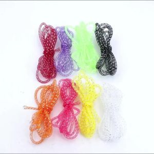 Bimoo 2M/Gói 4mm Flash Mesh Tube Chất Liệu Mylar Dùng Để Buộc Dây Câu - Phụ Kiện Mồi Câu Cá Bằng Kỹ Thuật Holographic Dành Cho Mồi Cá Nhỏ Mồi Cá Mập Mồi Câu Kiểu Streamer