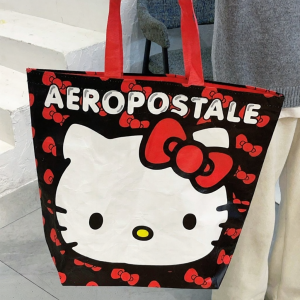 Millennial Trendy Large Capacity Super Size Eco-Friendly Bag Shopping Bag Square Shape Single Shoulder Handheld Storage Bag