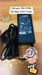 Adapter Acer 19V/4.74A 5.5x1.7mm สายชาร์จโน๊ตบุ๊ค สายชาร์จ ที่ชาร์แบตเตอรี่ battery สายชาร์จโน๊ตบุ๊คราคาถูก สายชาร์จโน๊ต อะแดปเตอร์โน๊ตบุ๊ค สายชาร์จคอม