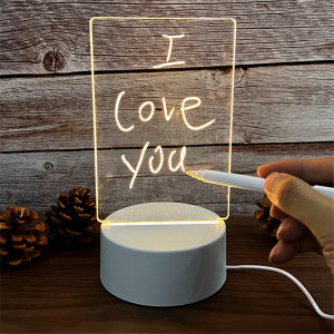 Creative Led Night Light Note Board Message Board With Pen USB Power Decor Night Lamp Gift For Children Girl Friend For Bedroom