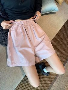 plus Size High Waist Elastic Waist Short Pants Womens Casual Wide Leg Shorts Summer Comfortable Loose Fit Five Inches Pants