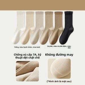 MiiOW | Tất cotton kháng khuẩn thấm hút mồ hôi dài đến bắp chân cho nữ Tất cotton chống mùi không có khuy MiiOW YZ-C211657