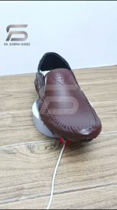 Dhefin79 sepatu kulit premium pria formal DF501 Coklat Black putih