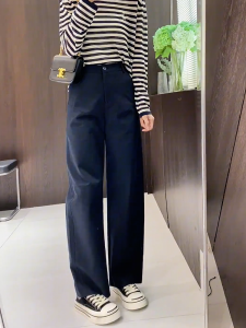 Slimming High Waist Wide Leg Pants Womens Fashionable Thin Casual Trousers Autumn New Style Cover Hip Conceal Meat Loose Fit