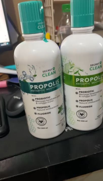 Propolis Antiseptic Mouthwash 500ml - Obat Kumur Antiseptik Dingin Segar Halal Tanpa Alkohol