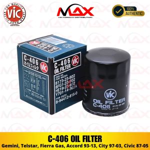 C-406 Vic Oil Filter For  Gemini Telstar Fierra Gas  Accord 93-13 City 97-03 Civic 87-05