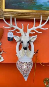 ĐÈN TƯỜNG PHA LÊ HỌA TIẾT ĐẦU HƯƠU ĐẸP TINH TẾ VÀ ẤN TƯỢNG - DT06