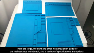 Alas Servise Silikon Tahan Panas Isolasi ESD Alas Meja Kerja Service Silicone Pad Matras Solder Tahan Panas Tatakan Servis Elektronik