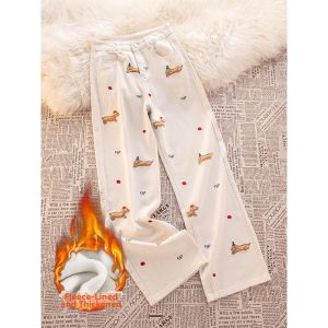 QIANCHANGNAAI | Thermal Warm High Waist Slimming Flared Denim Jeans