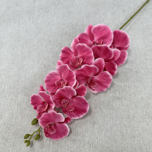 85cm 9 Heads 3D Printing Artificial Flowers Orchid Fake Phalaenopsis Flower Vase Fillers for Home Wedding Indoor Decoration