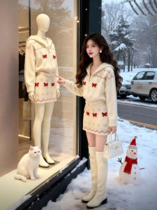CHANGTONG | Bộ Áo Hoodie & Váy Kiểu Dáng Nhẹ Nhàng
