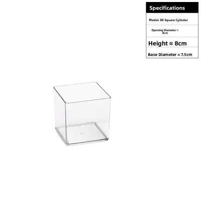 Modern Simplicity Transparent Plastic Glass Imitation No-Hole Hydroponic Planting Basin Small Tabletop Cylinder Flower Vase