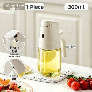 YIZUFU | Spray & Pour Oil Bottle Leakproof Glass Oil Can
