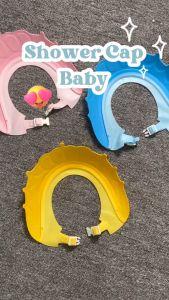 Topi Keramas Anak Bayi Pelindung Mata Telinga Kids Shower Cap TP-02 Topi Keramas Bayi Berkancing Penutup Kepala Mandi Anak Baby Shower Cap