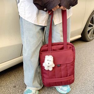 2025 New Ins Style Lightweight Womens Computer Bag Tablet Tote Handbag for Commuting Large Capacity Fashion Canvas Bag