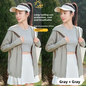 Miiow | Womens Summer Lightweight Ice Silk Sun Protection Clothing UPF50+ Outdoor Breathable UV Protection Outerwear Skin-like Coat