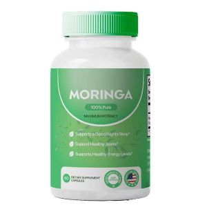 MORINGA Capsules MAX STRENGTH | Better Sleep* Joint Comfort* All-Day Vitality* | 60 Veggie Pills (GMP & FDA Verified)