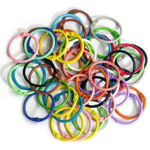 50Pcs Color Binder Rings Metal Rings for Index Cards Book Rings Flashcard Rings Key Rings Loose Leaf Binder for School Office