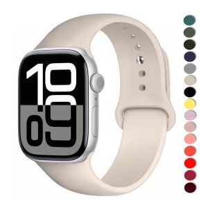 สําหรับ Apple Watch 10 Band 46 มม.42 มม.44 มม.40 มม.45 มม.41 มม.Ultra 49 มม.ซิลิโคน correa สร้อยข้อมือ Apple Watch Series 9 7 8 SE 5 6