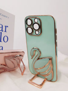 Swan Mobile Phone Stand Desktop Foldable Portable Cartoon Back Cover Adhesive Simple Creative Mini Lazy Drama Pursuit Tablet Phone Base Support