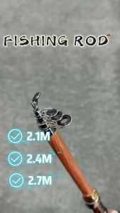 Spinning Fishing Rod 2.1-2.7M Carbon Fiber SuperLightPortable ultra-hard Telescopic Pole Rod High Strength Fishing Rod
