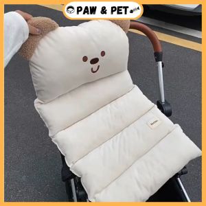 Pet Stroller Pad Cushion Mattress Soft Cushion Pillow Set Bedding For Cat & Dogs Outdoor Stroller Accessories