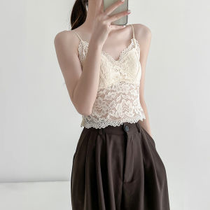 Lace Small Sling Vest Female Underwear Padded Base Bra One Beauty Back Underwear Tube Top Tops Summer Outwear