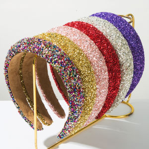 แฟชั่นเกาหลี Dopamine สีผมอเนกประสงค์ Hoop สําหรับผู้หญิง อเนกประสงค์หินสีสัน Shining Headband อุปกรณ์เสริมผม