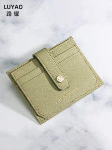 Ultra-Thin Genuine Leather Card Holder for Women Multi-Slot License Card Case Small Compact Wallet Stylish European Design