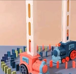 Automatic Domino Brick Laying Train Toy Building and Stack Educational Toy Gift For Kids