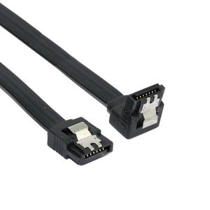 2pcs SATA 3.0 Data Cable 45cm SATA III 6Gbps Cable with Locking Latch Straight to Right Angle 90 Degree for HDD SSD Hard Drive