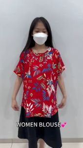 WOMEN OFFER CASUAL FLOWER SHIRT BLOUSE FREE SIZE/BAJU SHIRT MURAH/BAJU BLOUSE COTTON/BAJU BUNGA READY STOCK GOOD QUALITY