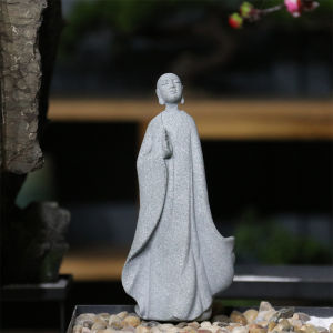 Mini Buddha Statue Landscape Simulation Rock Garden Floral Bonsai Decorative Accessories Chinese Style Home Decoration Ornaments
