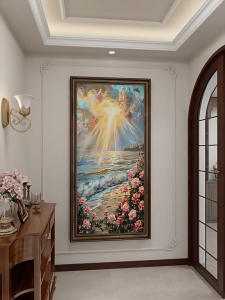 Wabi-sabi style decorative wall art for hallway and entrance light luxury and elegant vibe