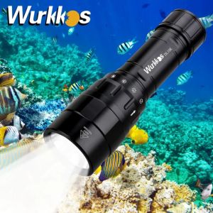 Wurkkos DL10R Scuba Diving Torch XHP70.2 LED Flashlights 4500lm 21700 USB-C Rechargeable Rotary Switch Control